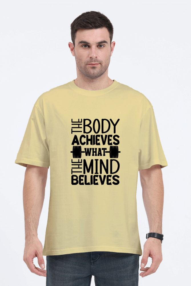 No shrink gym tee – Believe and achieve – Ultra-lightweight & durable