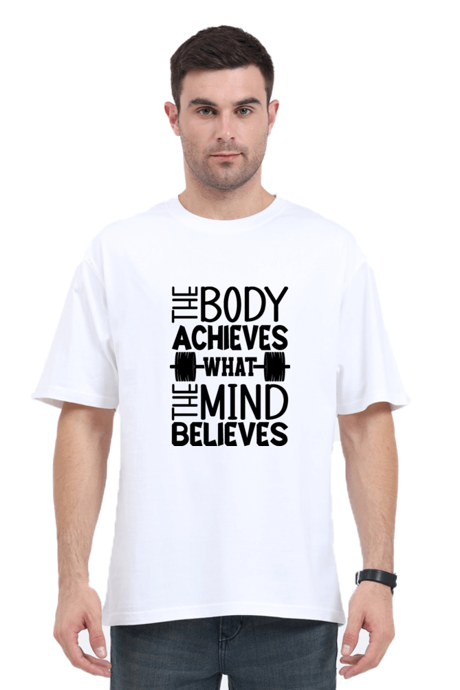 No shrink gym tee – Believe and achieve – Ultra-lightweight & durable